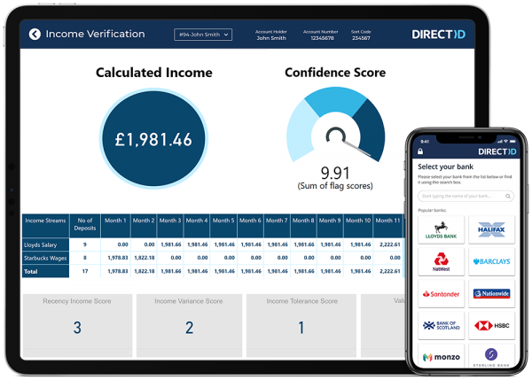 income verification and widget lockup